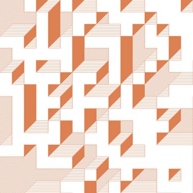 Edward Zajecs 2. Cubo 'nun 1971' deki uygulaması. Esasen 8 taştan oluşan bir Truchet fayans seti ve yerleştirme sanatı illüstrasyonu için kurallar 