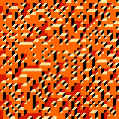 Edward Zajecs 2. Cubo 'nun 1971' deki uygulaması. Esasen 8 taştan oluşan bir Truchet fayans seti ve yerleştirme sanatı illüstrasyonu için kurallar  