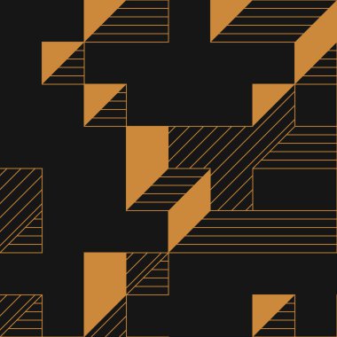 Edward Zajecs 2. Cubo 'nun 1971' deki uygulaması. Esasen 8 taştan oluşan bir Truchet fayans seti ve yerleştirme sanatı illüstrasyonu için kurallar 