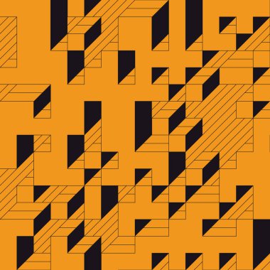 Edward Zajecs 2. Cubo 'nun 1971' deki uygulaması. Esasen 8 taştan oluşan bir Truchet fayans seti ve yerleştirme sanatı illüstrasyonu için kurallar  