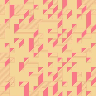 Edward Zajecs 2. Cubo 'nun 1971' deki uygulaması. Esasen 8 taştan oluşan bir Truchet fayans seti ve yerleştirme sanatı illüstrasyonu için kurallar 