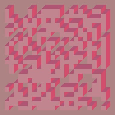 Edward Zajecs 2. Cubo 'nun 1971' deki uygulaması. Esasen 8 taştan oluşan bir Truchet fayans seti ve yerleştirme sanatı illüstrasyonu için kurallar  