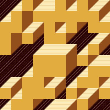 Edward Zajecs 2. Cubo 'nun 1971' deki uygulaması. Esasen 8 taştan oluşan bir Truchet fayans seti ve yerleştirme sanatı illüstrasyonu için kurallar 