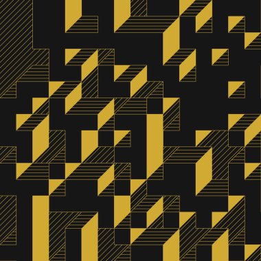 Edward Zajecs 2. Cubo 'nun 1971' deki uygulaması. Esasen 8 taştan oluşan bir Truchet fayans seti ve yerleştirme sanatı illüstrasyonu için kurallar  