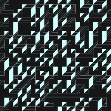 Edward Zajecs 2. Cubo 'nun 1971' deki uygulaması. Esasen 8 taştan oluşan bir Truchet fayans seti ve yerleştirme sanatı illüstrasyonu için kurallar 