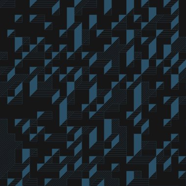 Edward Zajecs 2. Cubo 'nun 1971' deki uygulaması. Esasen 8 taştan oluşan bir Truchet fayans seti ve yerleştirme sanatı illüstrasyonu için kurallar 