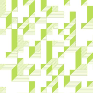 Edward Zajecs 2. Cubo 'nun 1971' deki uygulaması. Esasen 8 taştan oluşan bir Truchet fayans seti ve yerleştirme sanatı illüstrasyonu için kurallar  