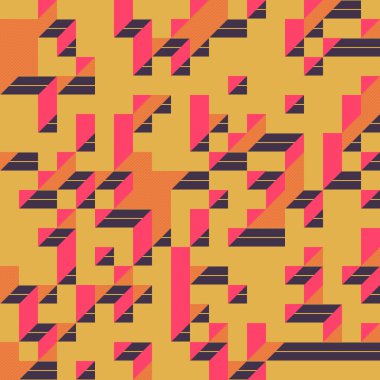 Edward Zajecs 2. Cubo 'nun 1971' deki uygulaması. Esasen 8 taştan oluşan bir Truchet fayans seti ve yerleştirme sanatı illüstrasyonu için kurallar  