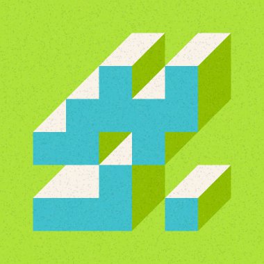 Edward Zajecs 2. Cubo 'nun 1971' deki uygulaması. Esasen 8 taştan oluşan bir Truchet fayans seti ve yerleştirme sanatı illüstrasyonu için kurallar 