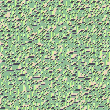 Edward Zajecs 2. Cubo 'nun 1971' deki uygulaması. Esasen 8 taştan oluşan bir Truchet fayans seti ve yerleştirme sanatı illüstrasyonu için kurallar 