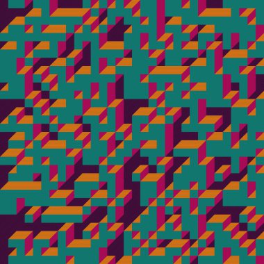 Edward Zajecs 2. Cubo 'nun 1971' deki uygulaması. Esasen 8 taştan oluşan bir Truchet fayans seti ve yerleştirme sanatı illüstrasyonu için kurallar 