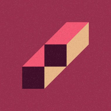 Edward Zajecs 2. Cubo 'nun 1971' deki uygulaması. Esasen 8 taştan oluşan bir Truchet fayans seti ve yerleştirme sanatı illüstrasyonu için kurallar  