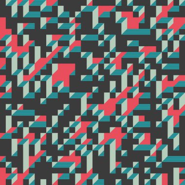 Edward Zajecs 2. Cubo 'nun 1971' deki uygulaması. Esasen 8 taştan oluşan bir Truchet fayans seti ve yerleştirme sanatı illüstrasyonu için kurallar  