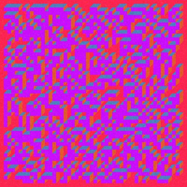 Edward Zajecs 2. Cubo 'nun 1971' deki uygulaması. Esasen 8 taştan oluşan bir Truchet fayans seti ve yerleştirme sanatı illüstrasyonu için kurallar 