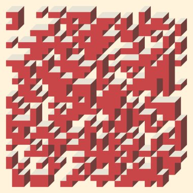 Edward Zajecs 2. Cubo 'nun 1971' deki uygulaması. Esasen 8 taştan oluşan bir Truchet fayans seti ve yerleştirme sanatı illüstrasyonu için kurallar 