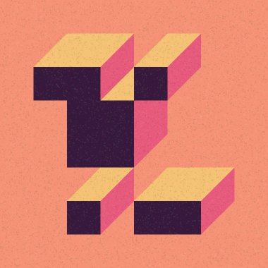 Edward Zajecs 2. Cubo 'nun 1971' deki uygulaması. Esasen 8 taştan oluşan bir Truchet fayans seti ve yerleştirme sanatı illüstrasyonu için kurallar 