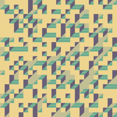 Edward Zajecs 2. Cubo 'nun 1971' deki uygulaması. Esasen 8 taştan oluşan bir Truchet fayans seti ve yerleştirme sanatı illüstrasyonu için kurallar 