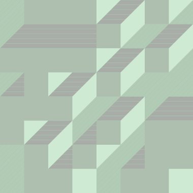 Edward Zajecs 2. Cubo 'nun 1971' deki uygulaması. Esasen 8 taştan oluşan bir Truchet fayans seti ve yerleştirme sanatı illüstrasyonu için kurallar 