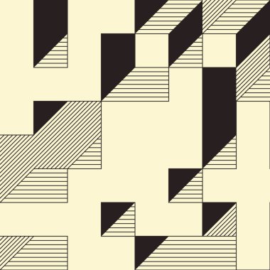 Edward Zajecs 2. Cubo 'nun 1971' deki uygulaması. Esasen 8 taştan oluşan bir Truchet fayans seti ve yerleştirme sanatı illüstrasyonu için kurallar 