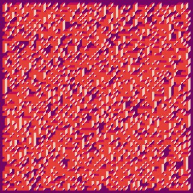 Edward Zajecs 2. Cubo 'nun 1971' deki uygulaması. Esasen 8 taştan oluşan bir Truchet fayans seti ve yerleştirme sanatı illüstrasyonu için kurallar 