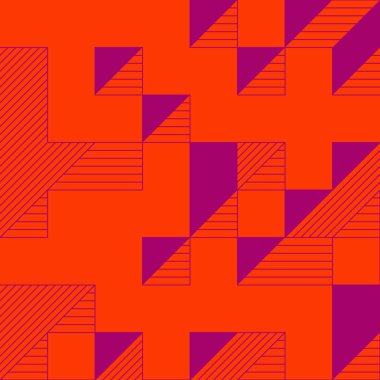 Edward Zajecs 2. Cubo 'nun 1971' deki uygulaması. Esasen 8 taştan oluşan bir Truchet fayans seti ve yerleştirme sanatı illüstrasyonu için kurallar  