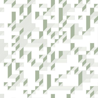 Edward Zajecs 2. Cubo 'nun 1971' deki uygulaması. Esasen 8 taştan oluşan bir Truchet fayans seti ve yerleştirme sanatı illüstrasyonu için kurallar 