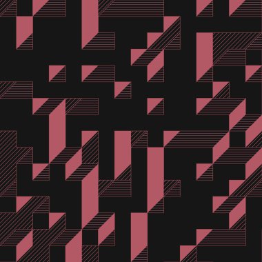 Edward Zajecs 2. Cubo 'nun 1971' deki uygulaması. Esasen 8 taştan oluşan bir Truchet fayans seti ve yerleştirme sanatı illüstrasyonu için kurallar 