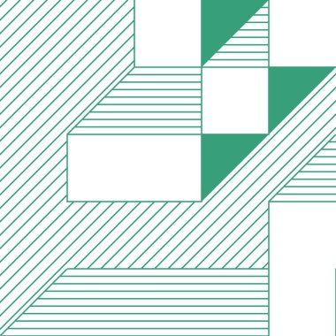 Edward Zajecs 2. Cubo 'nun 1971' deki uygulaması. Esasen 8 taştan oluşan bir Truchet fayans seti ve yerleştirme sanatı illüstrasyonu için kurallar  