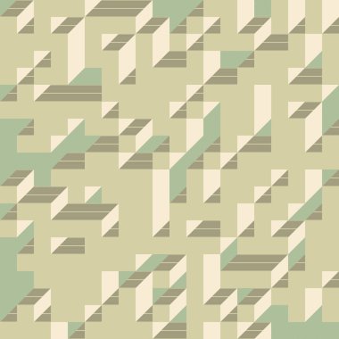 Edward Zajecs 2. Cubo 'nun 1971' deki uygulaması. Esasen 8 taştan oluşan bir Truchet fayans seti ve yerleştirme sanatı illüstrasyonu için kurallar 