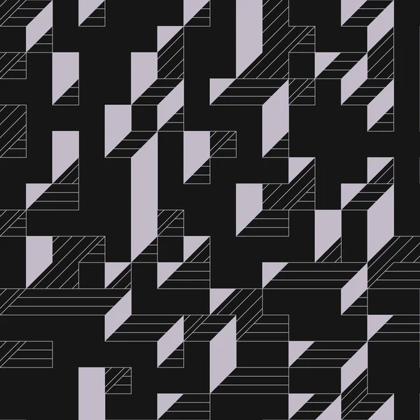 Edward Zajecs 2. Cubo 'nun 1971' deki uygulaması. Esasen 8 taştan oluşan bir Truchet fayans seti ve yerleştirme sanatı illüstrasyonu için kurallar 