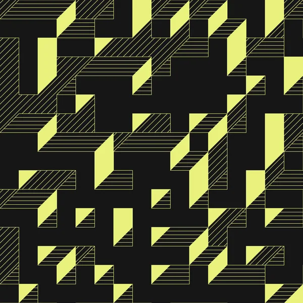 Edward Zajecs 2. Cubo 'nun 1971' deki uygulaması. Esasen 8 taştan oluşan bir Truchet fayans seti ve yerleştirme sanatı illüstrasyonu için kurallar 