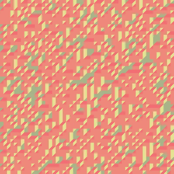 Edward Zajecs 2. Cubo 'nun 1971' deki uygulaması. Esasen 8 taştan oluşan bir Truchet fayans seti ve yerleştirme sanatı illüstrasyonu için kurallar 