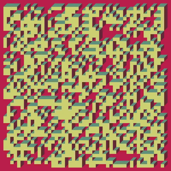 Edward Zajecs 2. Cubo 'nun 1971' deki uygulaması. Esasen 8 taştan oluşan bir Truchet fayans seti ve yerleştirme sanatı illüstrasyonu için kurallar  