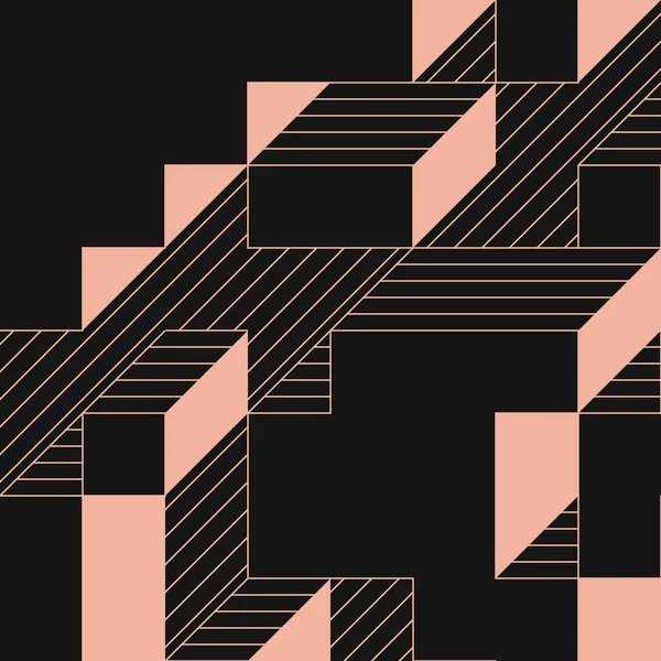 Edward Zajecs 2. Cubo 'nun 1971' deki uygulaması. Esasen 8 taştan oluşan bir Truchet fayans seti ve yerleştirme sanatı illüstrasyonu için kurallar 