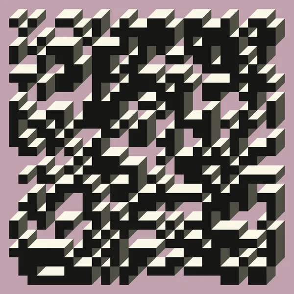 Edward Zajecs 2. Cubo 'nun 1971' deki uygulaması. Esasen 8 taştan oluşan bir Truchet fayans seti ve yerleştirme sanatı illüstrasyonu için kurallar 