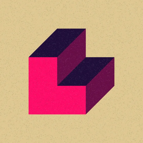 Edward Zajecs 2. Cubo 'nun 1971' deki uygulaması. Esasen 8 taştan oluşan bir Truchet fayans seti ve yerleştirme sanatı illüstrasyonu için kurallar  