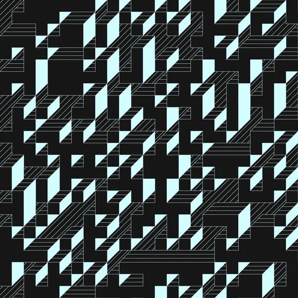 Edward Zajecs 2. Cubo 'nun 1971' deki uygulaması. Esasen 8 taştan oluşan bir Truchet fayans seti ve yerleştirme sanatı illüstrasyonu için kurallar 