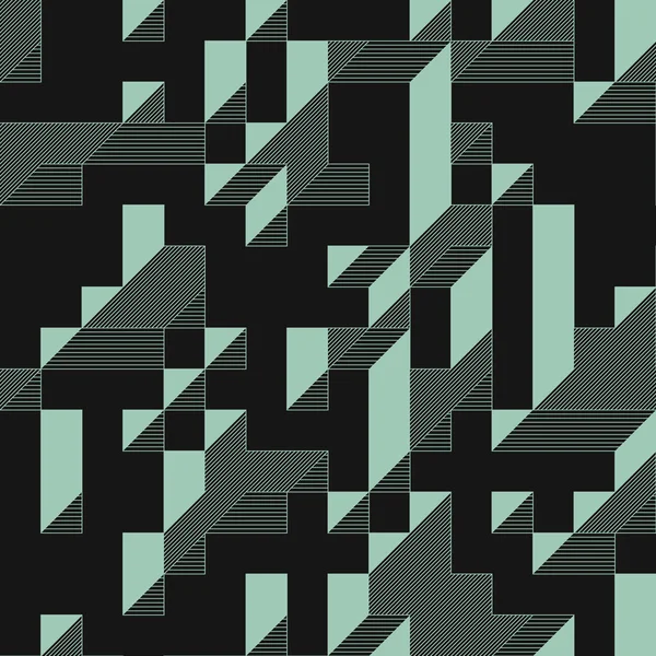 Edward Zajecs 2. Cubo 'nun 1971' deki uygulaması. Esasen 8 taştan oluşan bir Truchet fayans seti ve yerleştirme sanatı illüstrasyonu için kurallar 