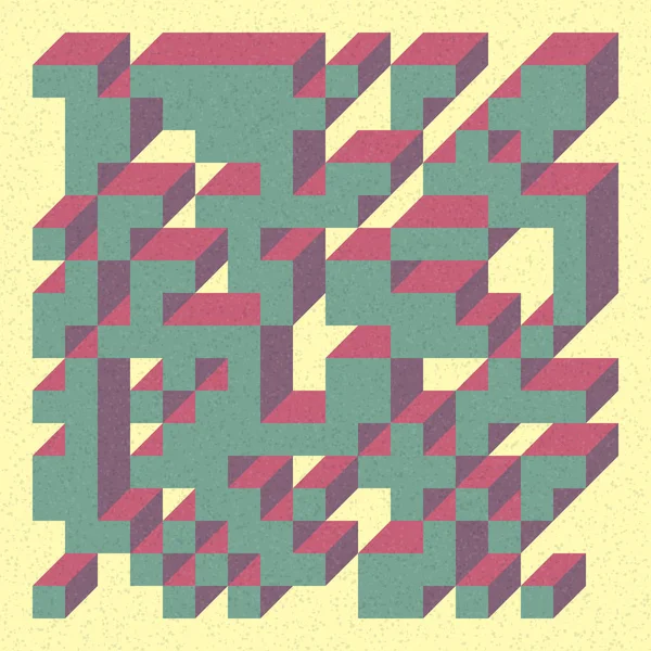 Edward Zajecs 2. Cubo 'nun 1971' deki uygulaması. Esasen 8 taştan oluşan bir Truchet fayans seti ve yerleştirme sanatı illüstrasyonu için kurallar 