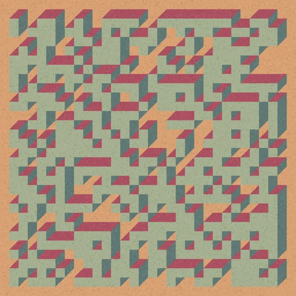 Edward Zajecs 2. Cubo 'nun 1971' deki uygulaması. Esasen 8 taştan oluşan bir Truchet fayans seti ve yerleştirme sanatı illüstrasyonu için kurallar 