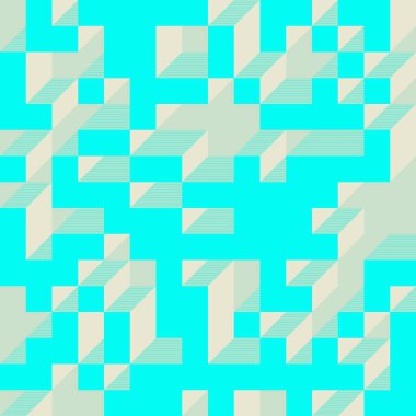 Edward Zajecs 2. Cubo 'nun 1971' deki uygulaması. Esasen 8 taştan oluşan bir Truchet fayans seti ve yerleştirme sanatı illüstrasyonu için kurallar 