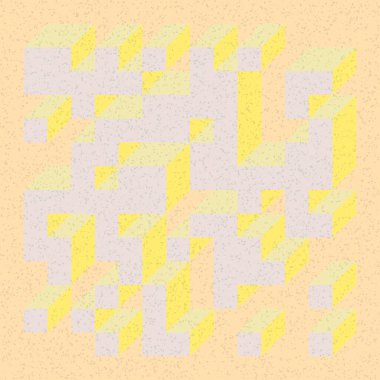 Edward Zajecs 2. Cubo 'nun 1971' deki uygulaması. Esasen 8 taştan oluşan bir Truchet fayans seti ve yerleştirme sanatı illüstrasyonu için kurallar 