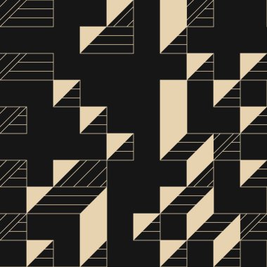 Edward Zajecs 2. Cubo 'nun 1971' deki uygulaması. Esasen 8 taştan oluşan bir Truchet fayans seti ve yerleştirme sanatı illüstrasyonu için kurallar 