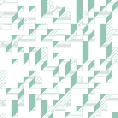 Edward Zajecs 2. Cubo 'nun 1971' deki uygulaması. Esasen 8 taştan oluşan bir Truchet fayans seti ve yerleştirme sanatı illüstrasyonu için kurallar  