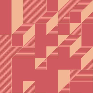 Edward Zajecs 2. Cubo 'nun 1971' deki uygulaması. Esasen 8 taştan oluşan bir Truchet fayans seti ve yerleştirme sanatı illüstrasyonu için kurallar 