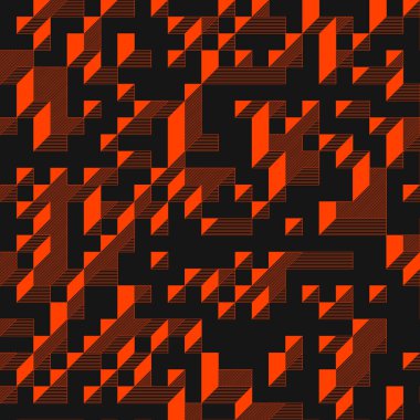 Edward Zajecs 2. Cubo 'nun 1971' deki uygulaması. Esasen 8 taştan oluşan bir Truchet fayans seti ve yerleştirme sanatı illüstrasyonu için kurallar 