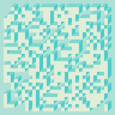 Edward Zajecs 2. Cubo 'nun 1971' deki uygulaması. Esasen 8 taştan oluşan bir Truchet fayans seti ve yerleştirme sanatı illüstrasyonu için kurallar 