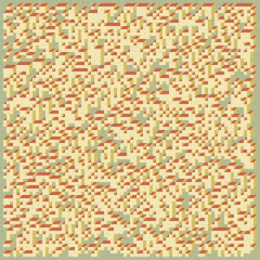 Edward Zajecs 2. Cubo 'nun 1971' deki uygulaması. Esasen 8 taştan oluşan bir Truchet fayans seti ve yerleştirme sanatı illüstrasyonu için kurallar 