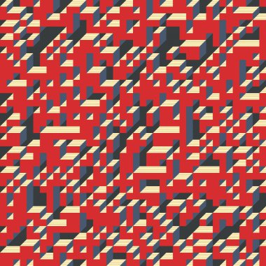 Edward Zajecs 2. Cubo 'nun 1971' deki uygulaması. Esasen 8 taştan oluşan bir Truchet fayans seti ve yerleştirme sanatı illüstrasyonu için kurallar 