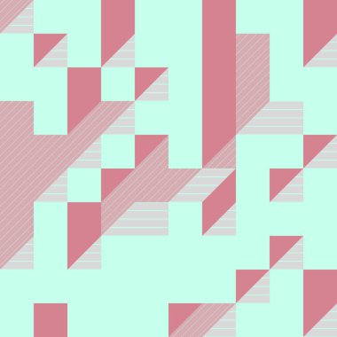 Edward Zajecs 2. Cubo 'nun 1971' deki uygulaması. Esasen 8 taştan oluşan bir Truchet fayans seti ve yerleştirme sanatı illüstrasyonu için kurallar 